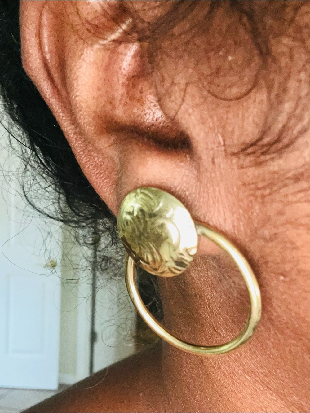 Gold-Tone Hoop Drop Earrings - Women Jewelry